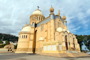 Obraz premium View of Basilica of Our Lady of Africa in Algiers, Algeria. Algeria