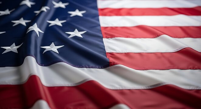 American flag close up with stars and stripes
