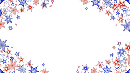 Patriotic starry border design