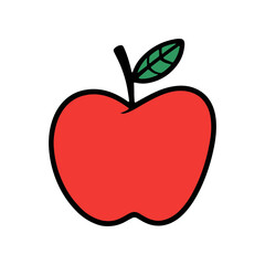 Red Apple Fruit Illustration