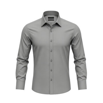 Gray hirt isolated on transparent Background