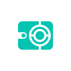 Simple crypto wallet illustration vector