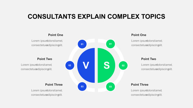 Two-Sided Comparison Infographic for Business Presentations
