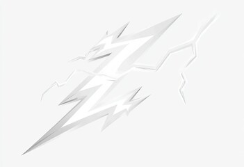 White lightning bolt flashes diagonally on a light gray background