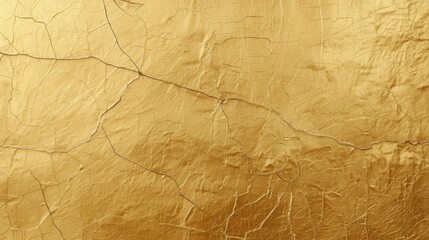Fototapeta premium Gold leaf texture with subtle cracks and imperfections, adding a touch of antique luxury
