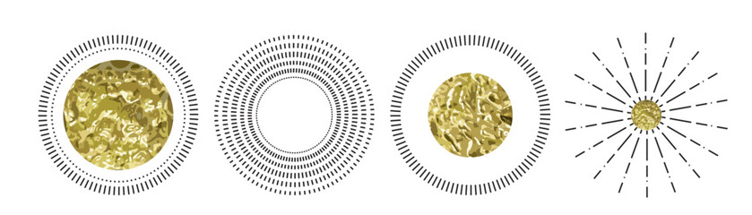 Line sun ray set. Star burst icon, sunburst radial shapes collection