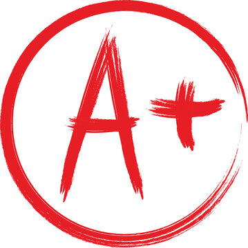 Grade Result A Plus Brush Stroke Vector