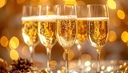 Champagne glasses celebration