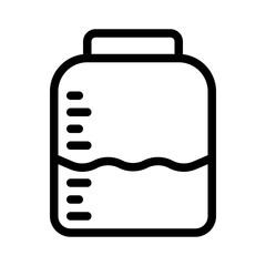 low water tank line icon