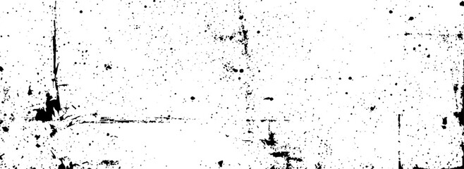 Obraz premium Grunge Ink Splatter Texture Background, Distressed Black and White Abstract Noise Overlay with Scratches, Dust and Paint Stains for Posters, Banners and Design