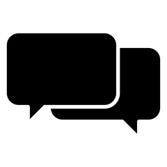 Naklejka premium Chat Bubbles Vector Icon