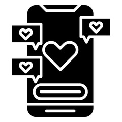 Fototapeta premium Love Chatroom Vector Icon