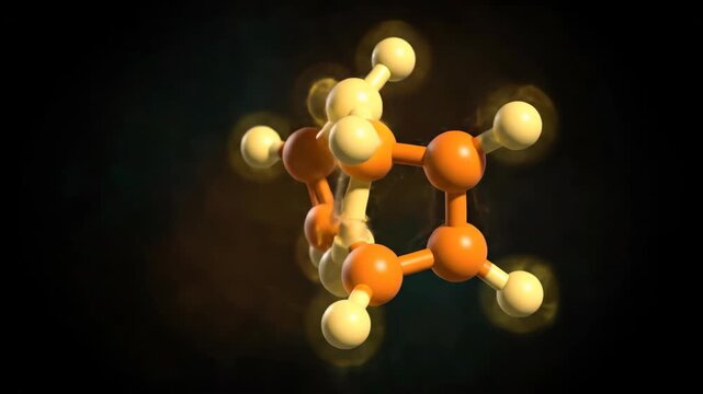3D Serotonin Molecule Rotation - Neurochemistry Visualization