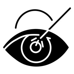 LASIK Eye Surgery Vector Icon