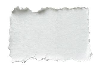 Obraz premium Close-up of a textured white rectangle with torn edges against a solid black background