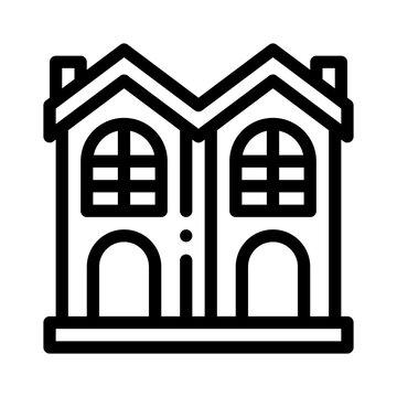 townhouse line icon