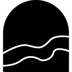 Fototapeta premium Arched frame with layered curved base