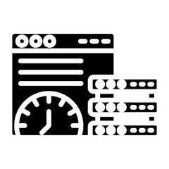 Bandwidth Usage Vector Icon