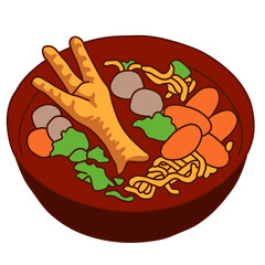 Illustration of cookies for eating with rice