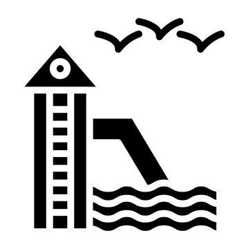 Water Slide Vector Icon