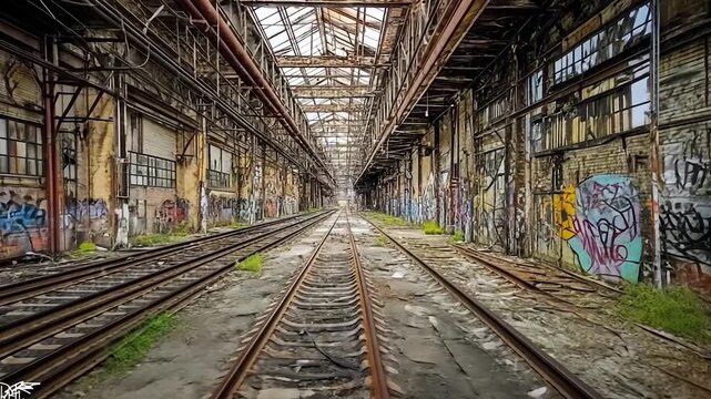 Decaying industrial railway