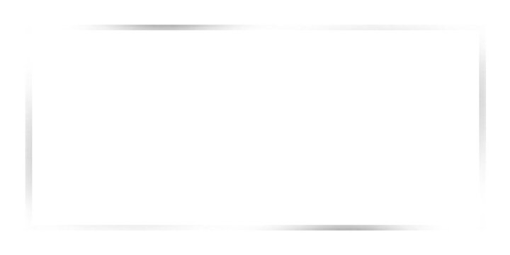 Minimalist panoramic gray frame with soft gradient effect on transparent background. This clean modern border is ideal for sleek digital mockups website banners and contemporary photo displays