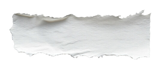 Naklejka premium A rectangular, torn piece of white paper against a black background. Textured and distressed