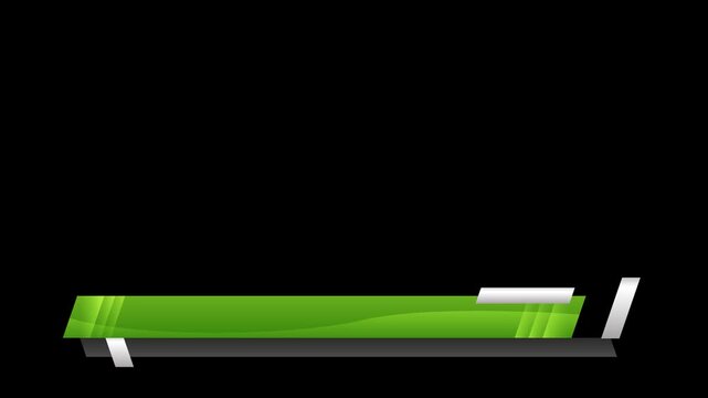 animation green lower third banner for corporate presentation template