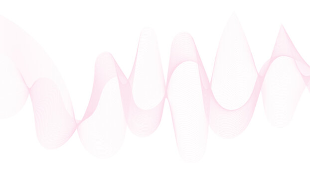 Abstract horizontal glowing pink line wave background