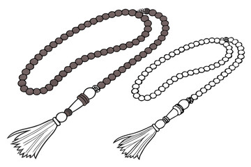 black and white beads