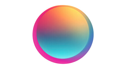 Soft glowing festive gradient circle background isolated on a Transparent background, PNG file.