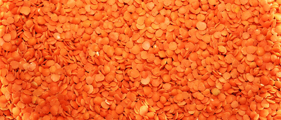 red lentil texture. Healthy food background