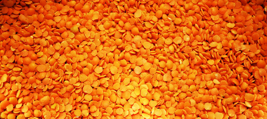 red lentil texture. Healthy food background