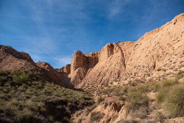 Gorafe desert lunar stone landscape in Spain