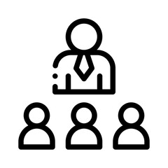 leadership line icon