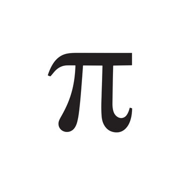 Minimalist Black Pi Symbol Icon Design Representing Mathematical Constant, Geometry, Science, and Education Concepts on a Clean White Background