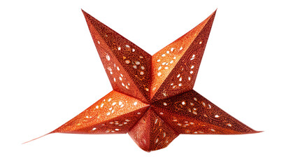 Star-shaped festival lantern background isolated on a Transparent background, PNG file.