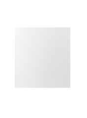 Isolated white square, centered on black background. Soft shading suggests dimension