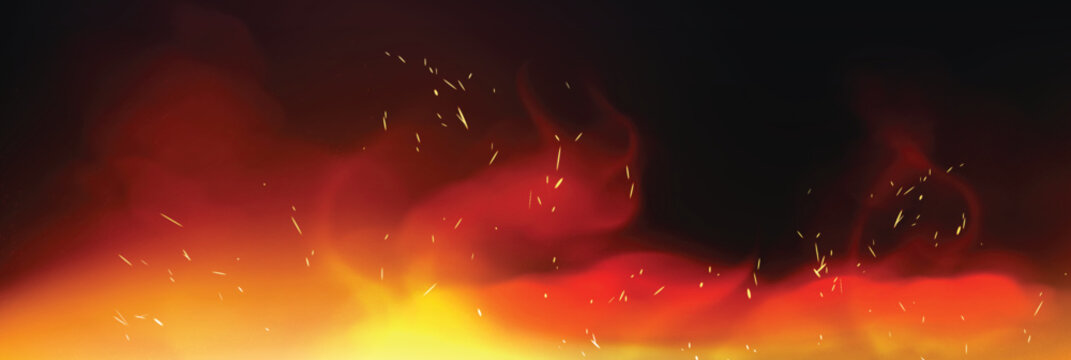 fire flames burning red hot sparks realistic abstract