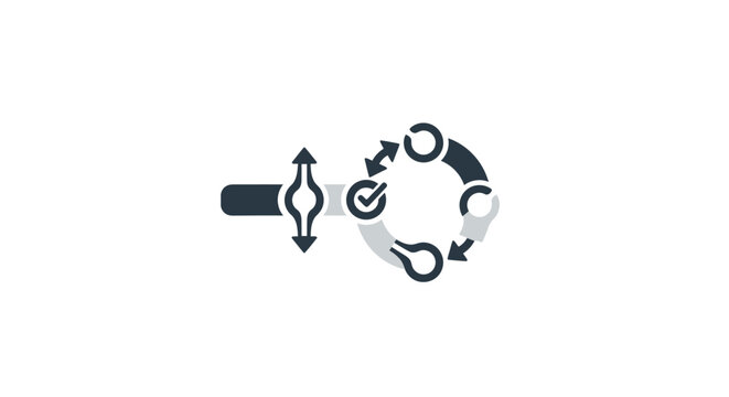 Black and white recycling symbol icon.