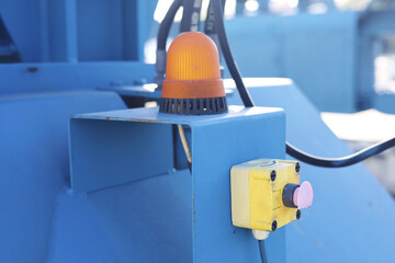 Closeup Of Industrial Safety Beacon And Panel
