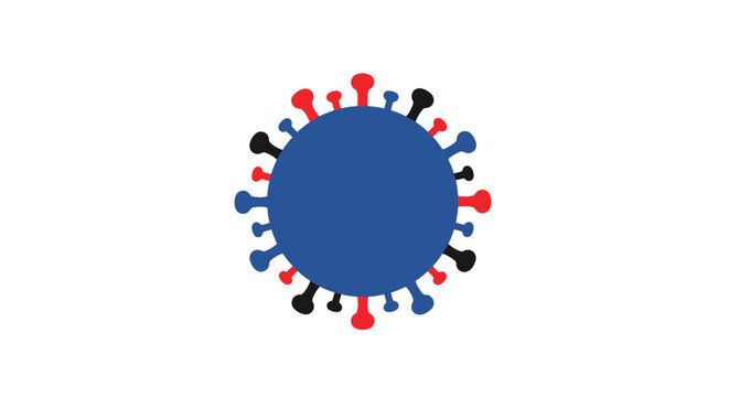 Virus Particle Microbiology Illustration.