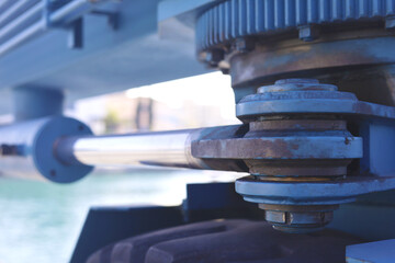 Close Up Industrial Marine Mechanical Coupling