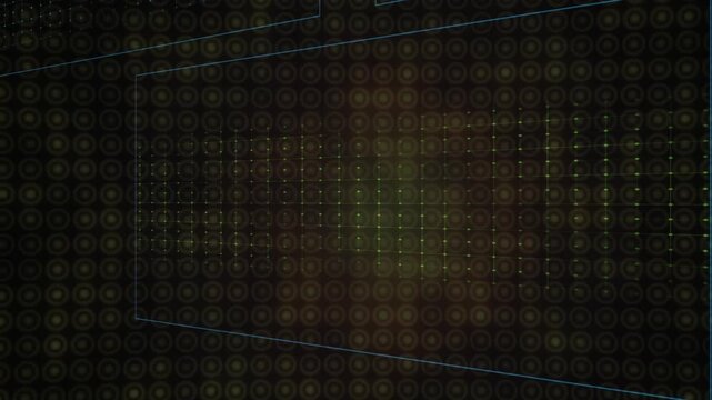 Opening with dark grid, neon waveforms growing, panes shifting and pulsing, visualizing signals