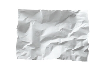 Obraz premium Isolated, crumpled white paper sheet with shadows against a stark black background
