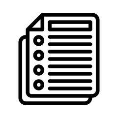 multiplechoice line icon