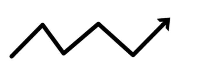 A black arrow graphic illustration with grunge texture and bold silhouette, designed for transparent PNG background.