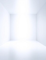 Fototapeta premium Minimalist Empty White Room with Soft Light and Clean Geometric Lines