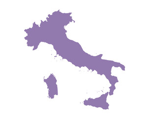 Map of Italy, sign silhouette. World Map Globe. Vector Illustration isolated on white background. Europe continent.