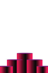 Abstract 3D Gradient Podium Cylinders Stage Display Background